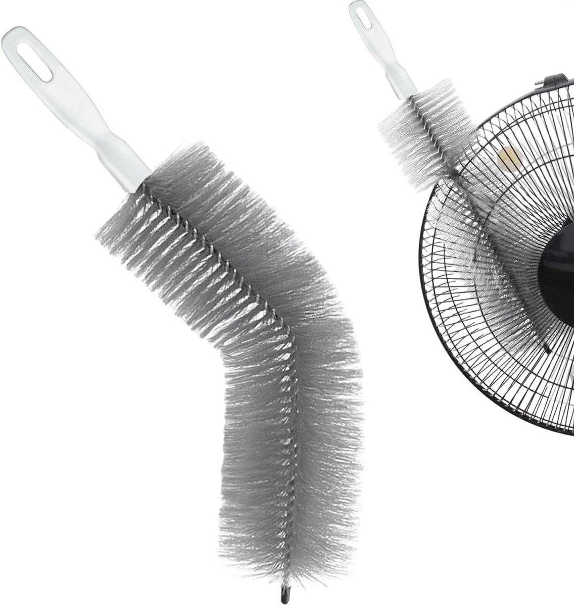 Ventilatorreiniger - Spleetreiniger - Stof Verwijderen - Flexibel en Opvouwbaar - 2 stuks - Grijs