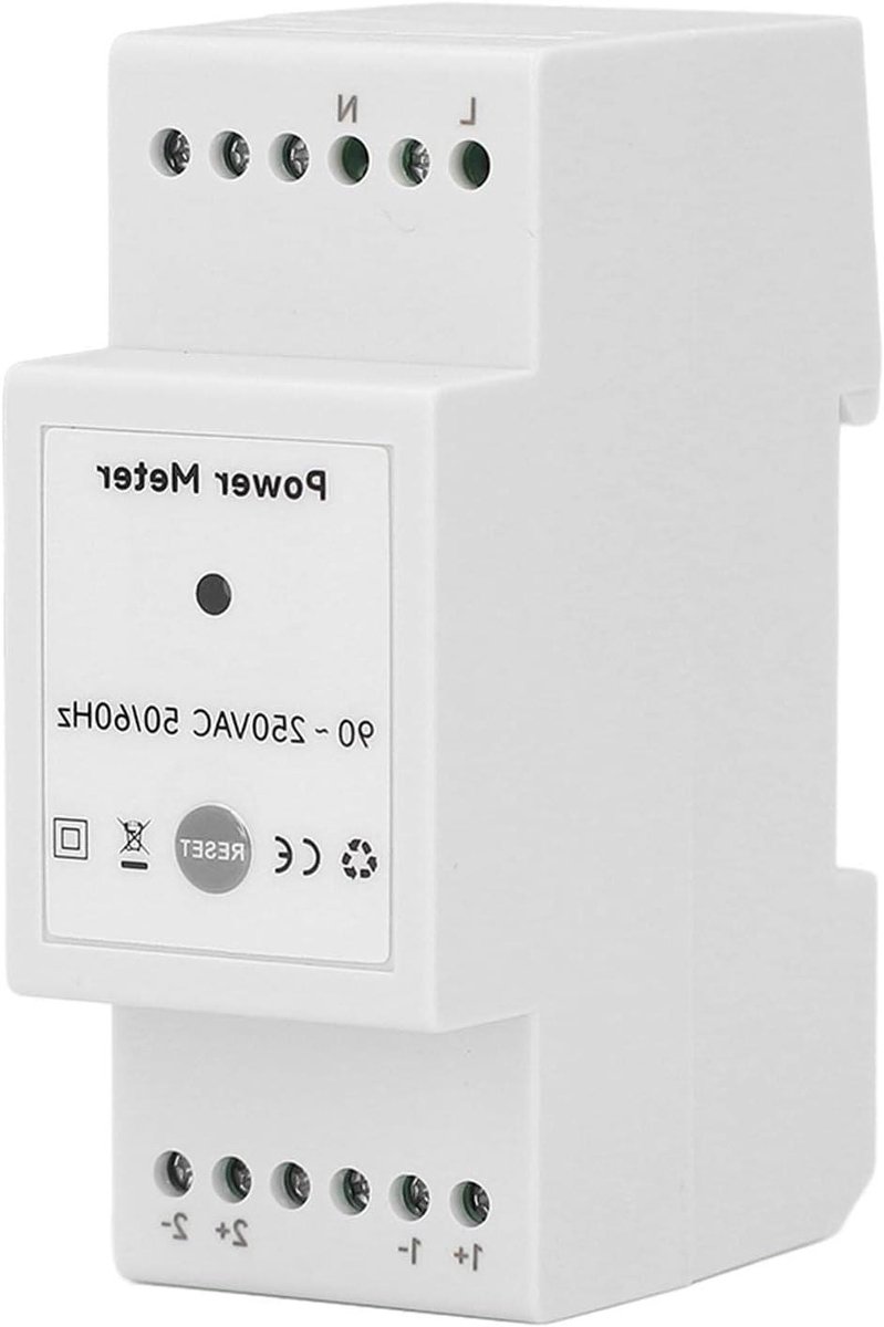 Slimme Energiemeter - Energieverbruik Monitor - Energie Verbruik Meten - Bidirectionele Monitoring - 200A Stroomtang - Wit