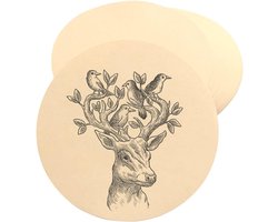 Rond Schets Papier - Tekenen Blok - Kunst Projecten - Dubbelzijdig Bruikbaar - 36 Cm Diameter - Geel