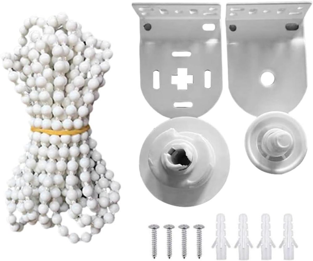Rolgordijn Onderdelen - Reparatieset Gordijn - Gordijn Reparatie - Stevig Plastic Metaal - 32mm Buis - Wit