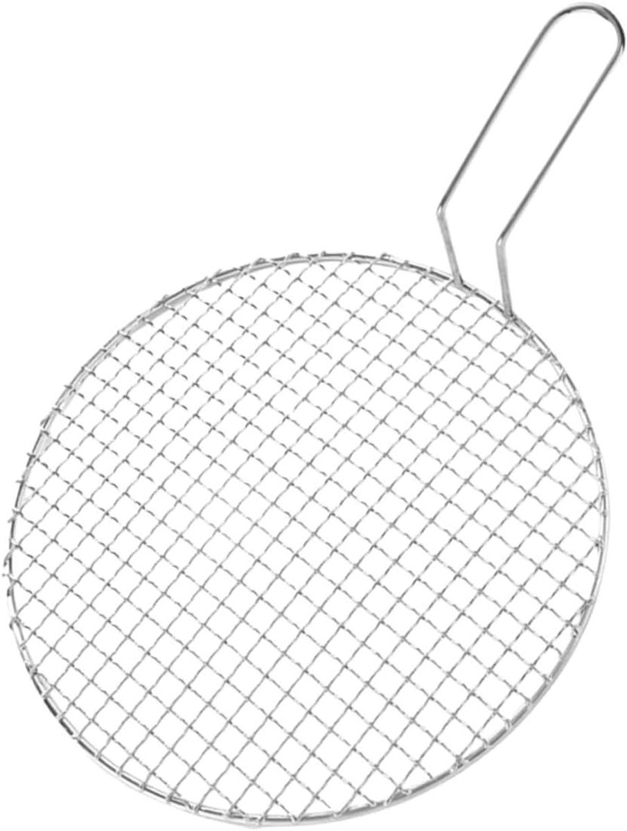 Grill Net - Barbecue Rack - Buiten Koken - Met Handvat - 16.5 cm - Zilver
