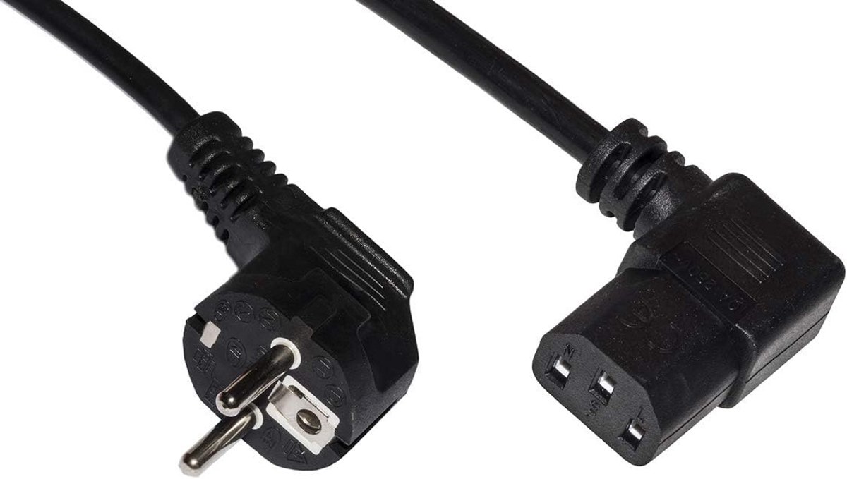 Stroomkabel 16A IEC C13 1,80m zwart