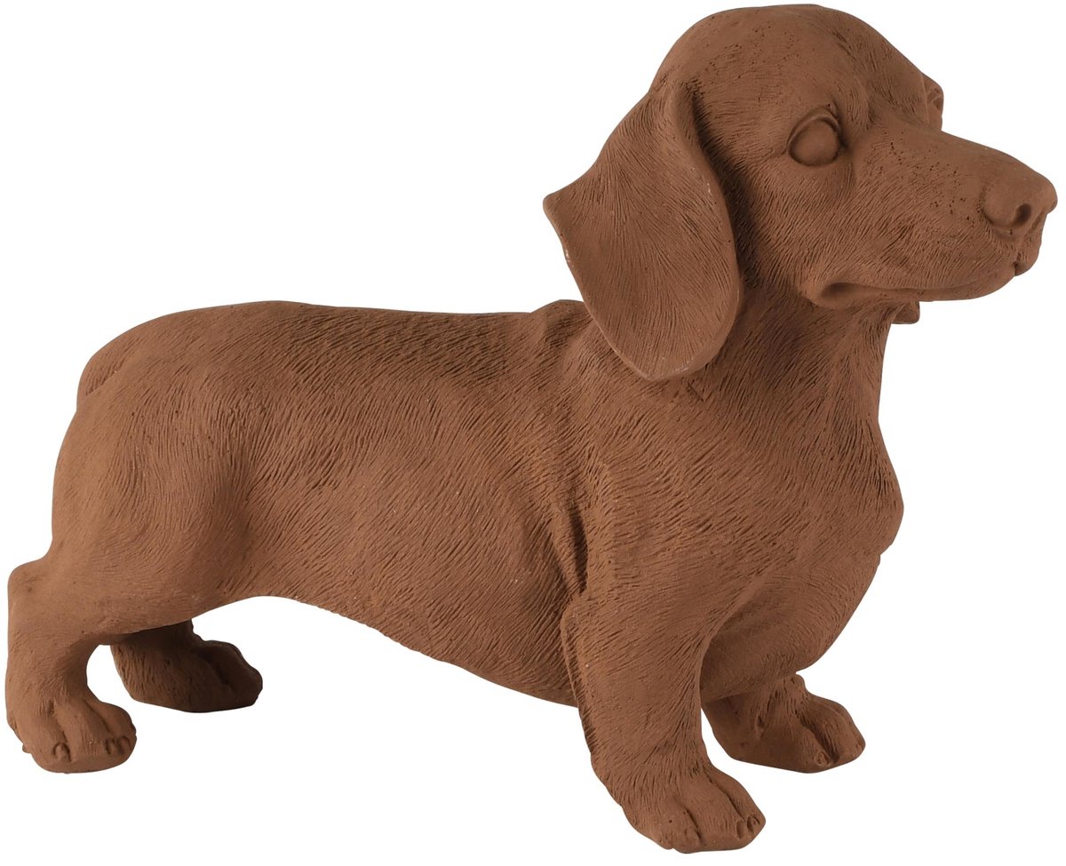 Dekoratief | Deco hond, bruin, cement, 24x11x18cm | A265160