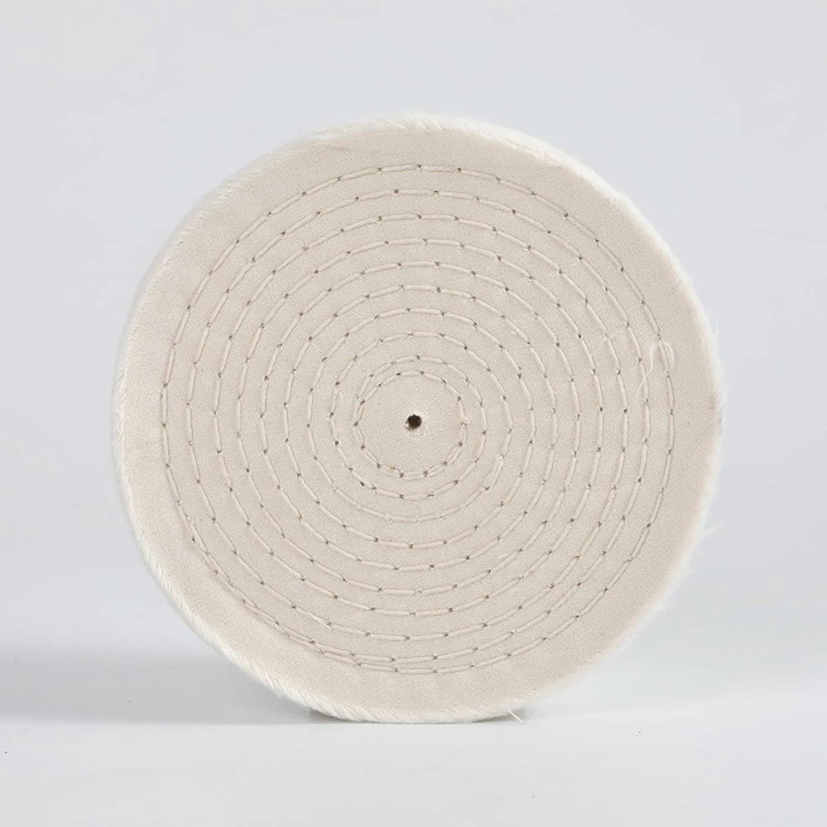 Polijstschijf Katoen - Polijstwiel - Metaal Bewerken - Ronde Draad - 150mm Diameter - Wit