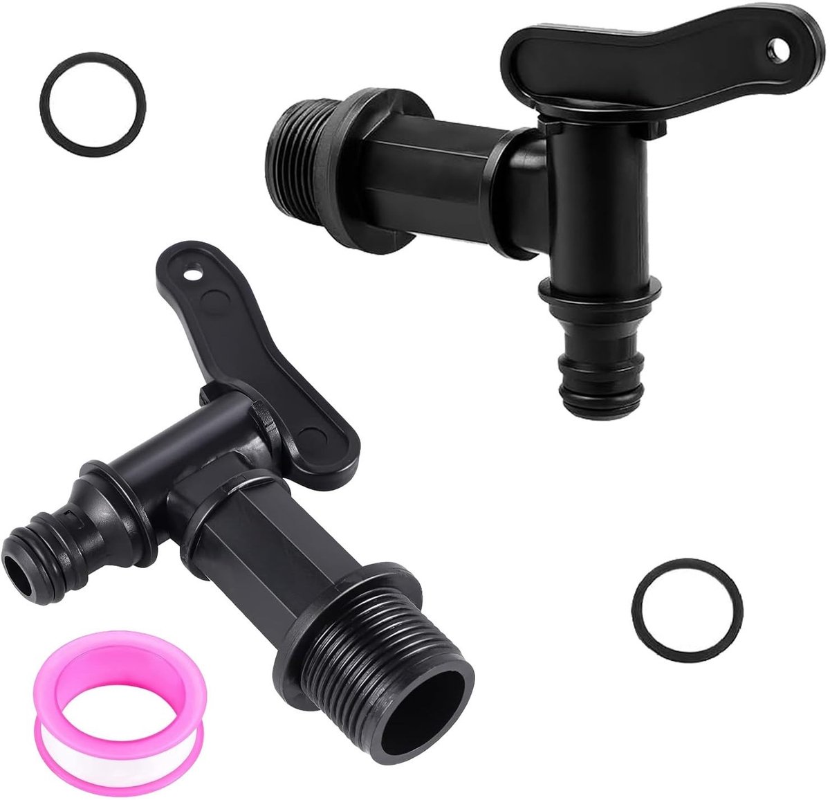 Cosensi- Afvoertap 3/4 Inch - 2 Stuks - Waterafvoer - Lekvrije Aansluiting - Schokbestendig - Weerbestendig - Eenvoudige Installatie - Kraan
