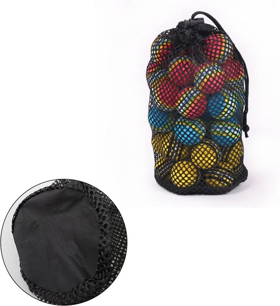 Dailygoods- Golfbal Tas Lichtgewicht - Opbergtas voor 48-56 Golfballen - Duurzaam Nylon - Draagbaar - Set van 3 - Gemakkelijk te Reinigen van Dailygoods — afbeelding 4