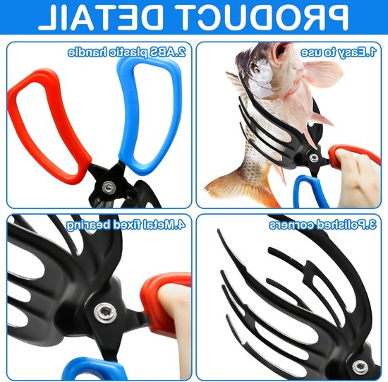 Dailygoods- Vissers Tang - Duurzaam en Betrouwbaar - Vissen Accessoire - 3 Klauwen - Geschikt voor Zoetwater/Zoutwater - 21x6cm/21x11.5cm - Gemakkelijk in Gebruik - Vissersgereedschap van Dailygoods — afbeelding 2