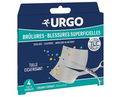 Urgo Brandwonden en Oppervlakkige Wonden 4 Steriele Tullen