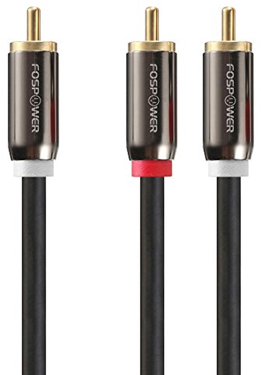 Cinch naar Jack Kabel 3,5 mm - 1 RCA naar 2 RCA Y Splitter Audiokabel - 0,9 Meter Stereo Jack Connector