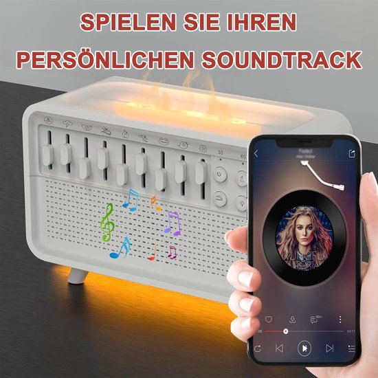 3-in-1 Geluidsmachine voor Slaap: Luchtbevochtiger, Bluetooth Speaker en Nachtlamp — afbeelding 3