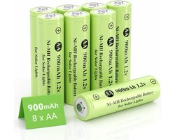Oplaadbare AA-batterij 1.2V 900 mAh voor zonne-verlichting en buitenverlichting