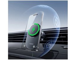 Baseus Qi2.2 Magnetische Telefoonhouder Ventilatierooster Auto - PrimeTrip VC2 Pro Houder - Compatibel met MagSafe/Qi2 - 25W Draadloos Opladen - Ingebouwde Telefoon Koeler - Zwart