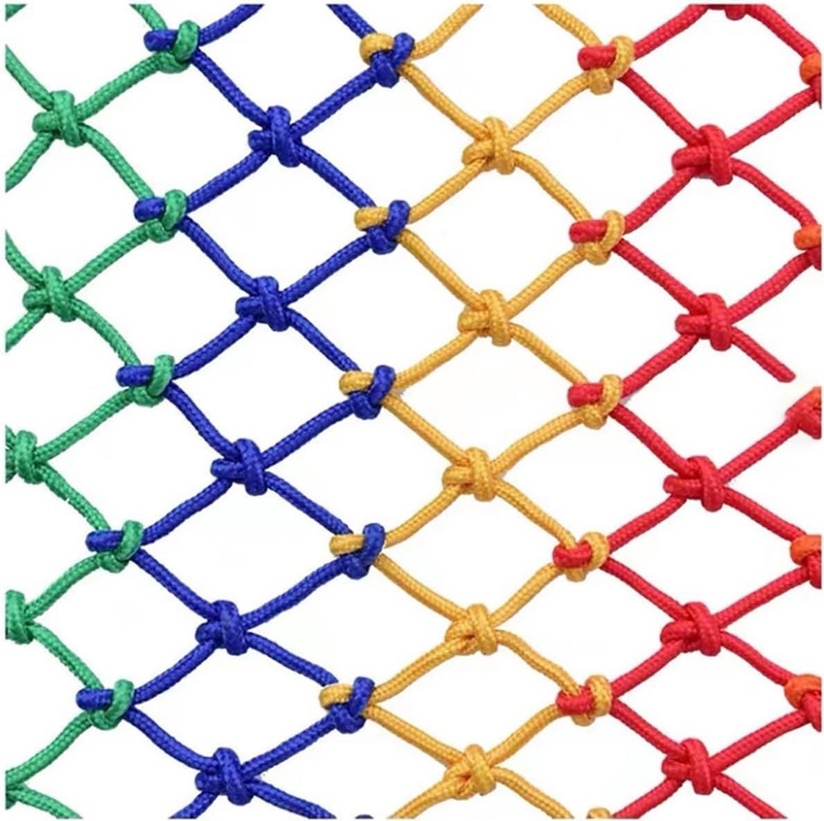 Gekleurd Nylon Net - Beschermnet Cargo - Balkon Trap Veiligheid - Handgemaakt Maatwerk - 4mm 5cm 1x1m - Natuurlijk