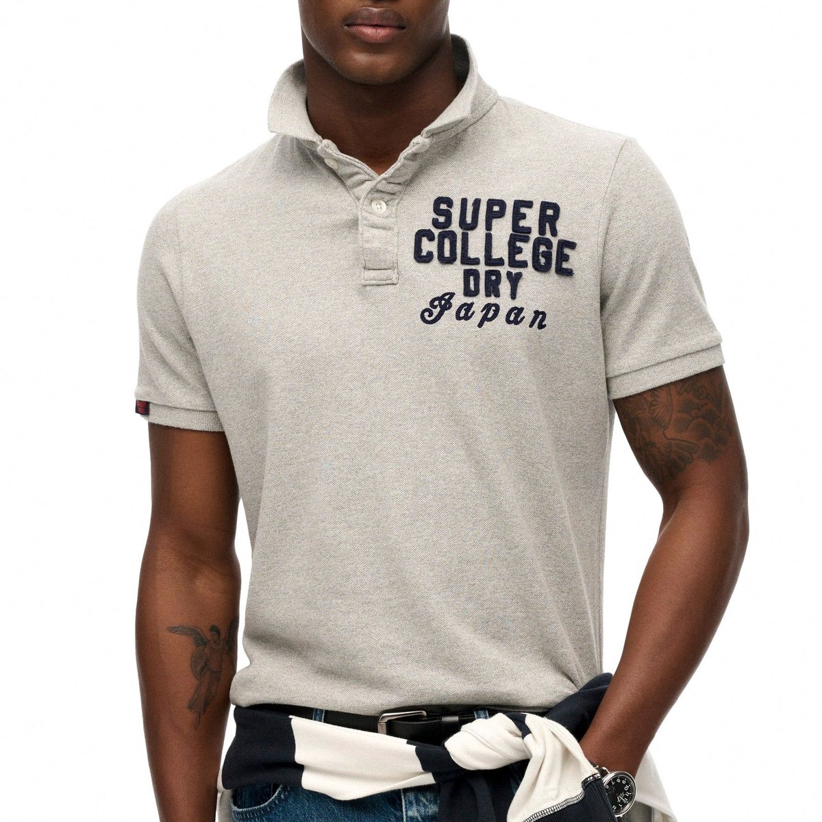 Superdry Vintage Athletic Polo Heren Grijs