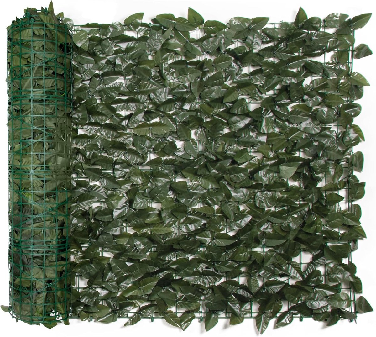 Kunstheg Inkijk - Balkonscherm Bladeren - Privacy Creëren - Natuurlijk Uiterlijk - 100 x 300 cm - Groen