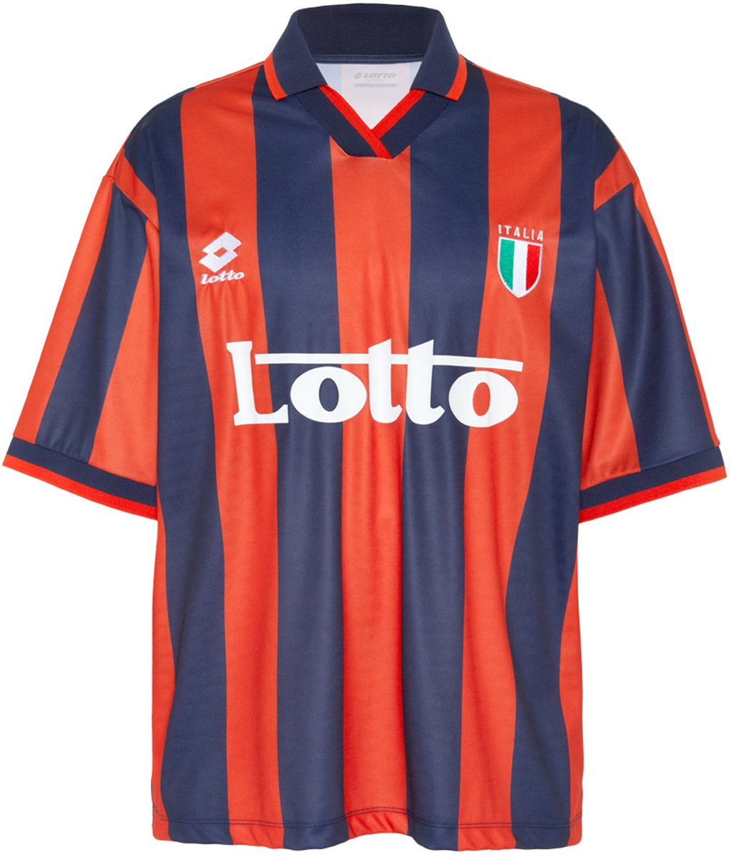 Lotto heren shirt 1325012 Sportshirt Training Loose Fit Donkerblauw/Rood