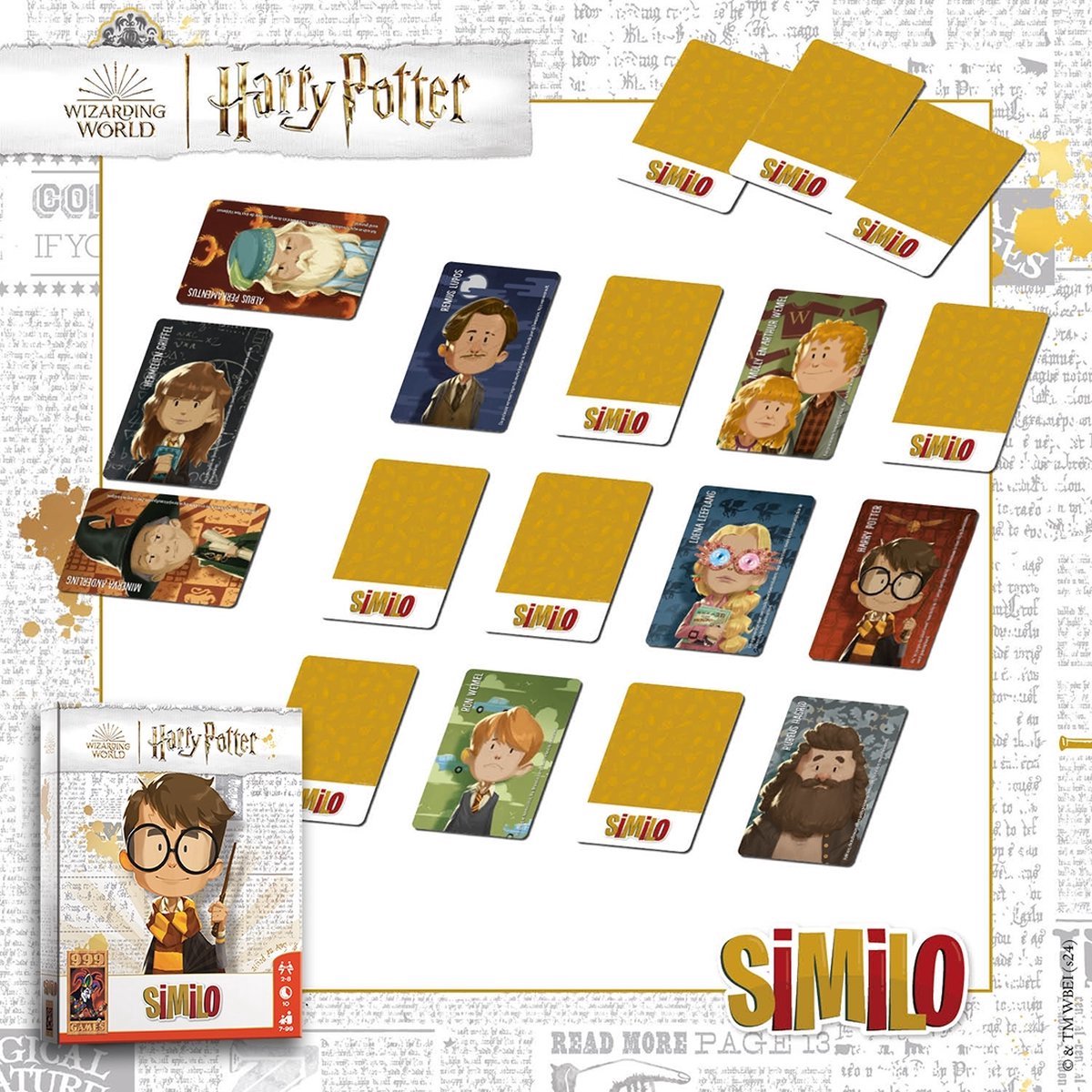 999 Games - Similo: Harry Potter - Kaartspel - Coöperatief kaartspel - Klein cadeautje — afbeelding 6