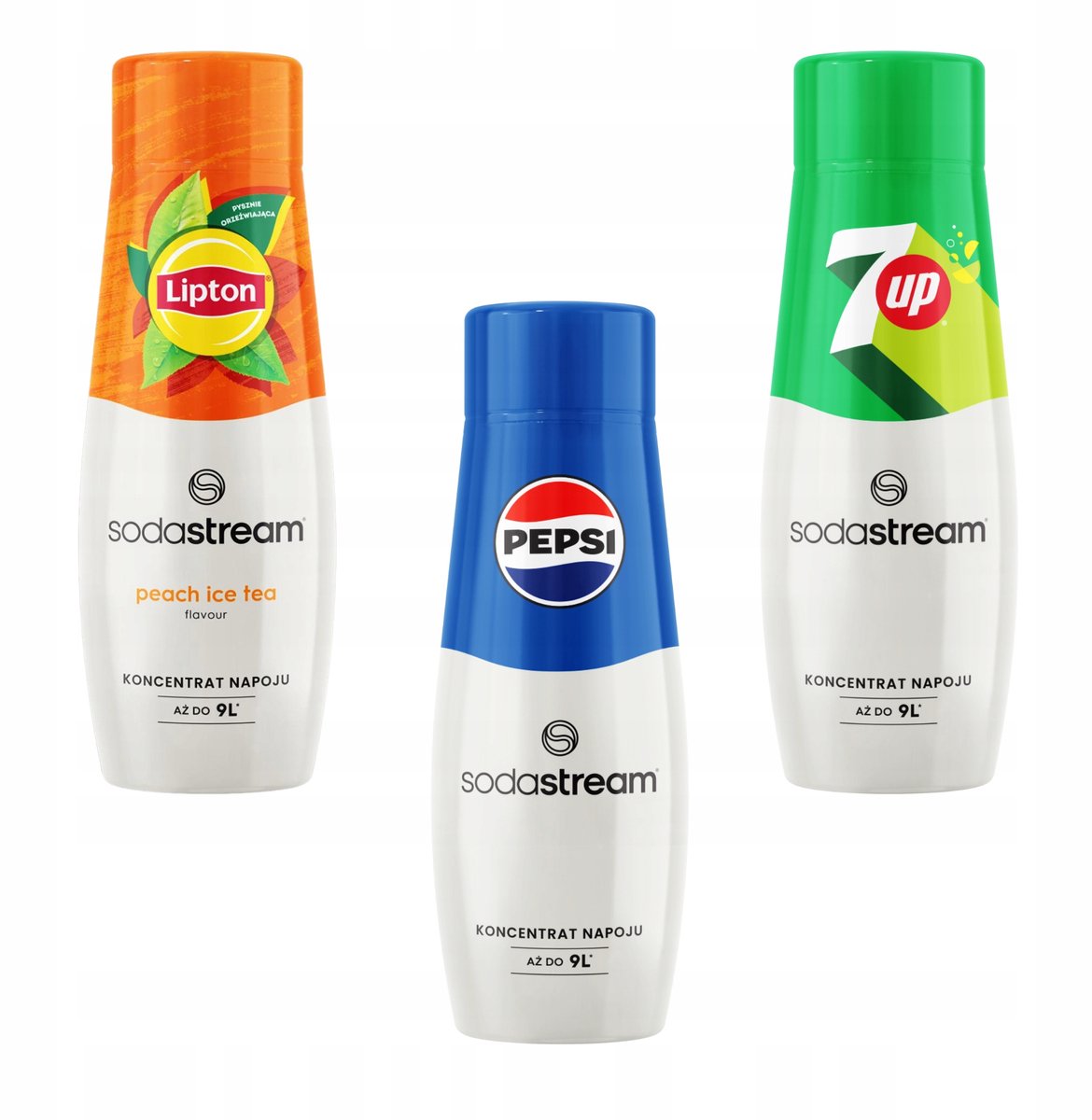 SodaStream - Concentraten Set - Lipton Ice Tea Peach, Pepsi, 7Up