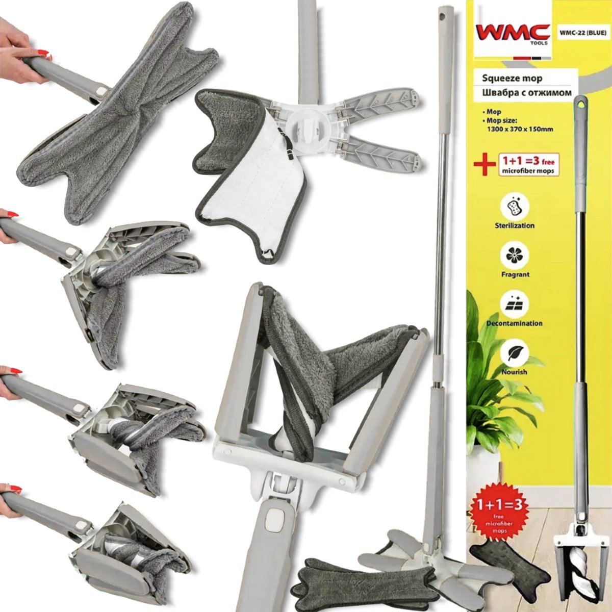 WMC 22 Serie - Mop Vloer - Obrotowa - Wyciskanie - 360°