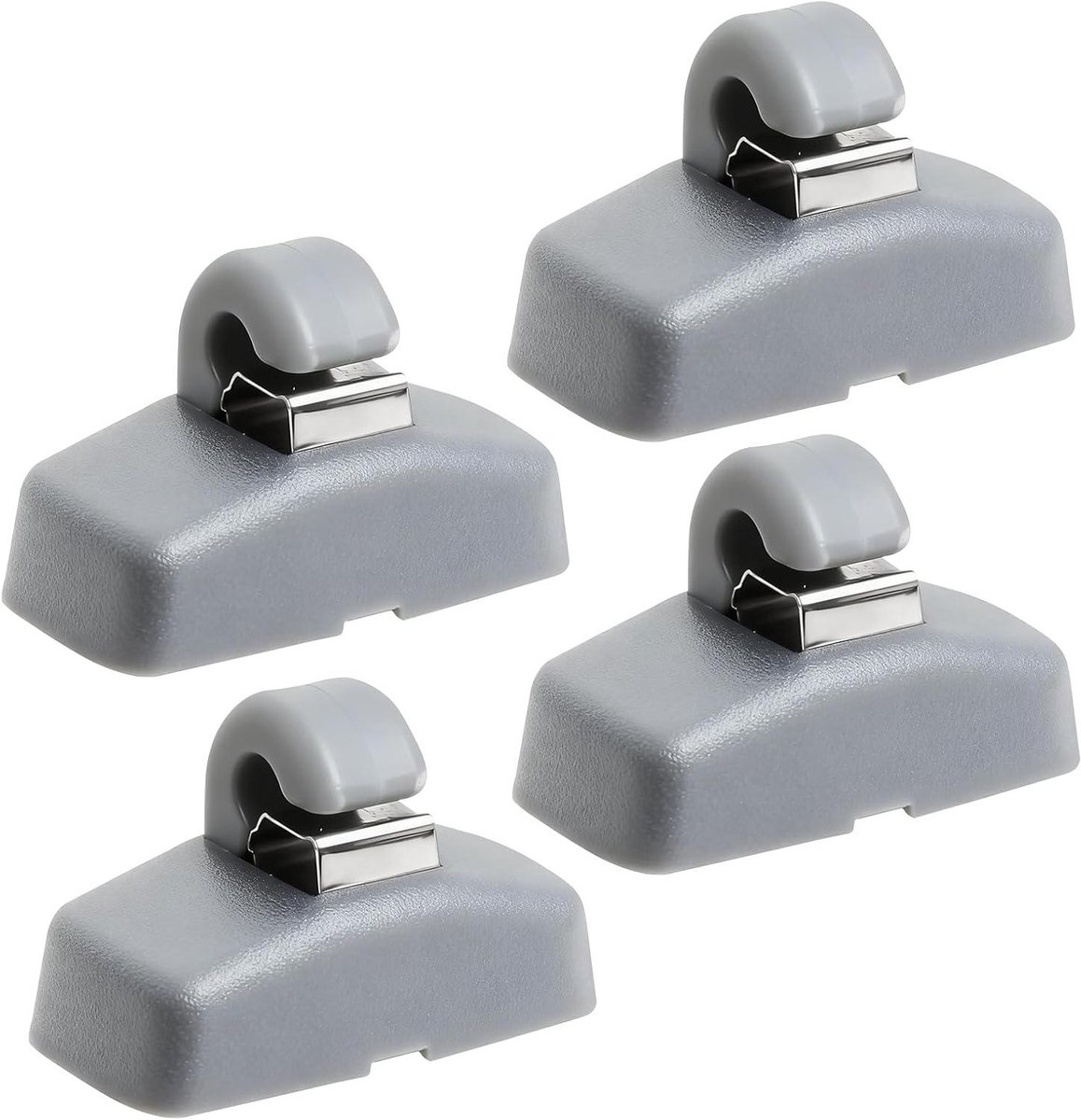 Autozonnekleppen Clips - Reserveonderdelen - Bescherming tegen zon - Eenvoudige montage - 4 stuks - Grijs