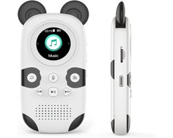 carmdering - MP3 Speler met Bluetooth - Kindvriendelijke Cartoon MP3-speler met Bluetooth 5.0, 64GB, FM-radio, Spraakopname en Ingebouwde Luidspreker – Veilig Muziekspelen voor Kinderen