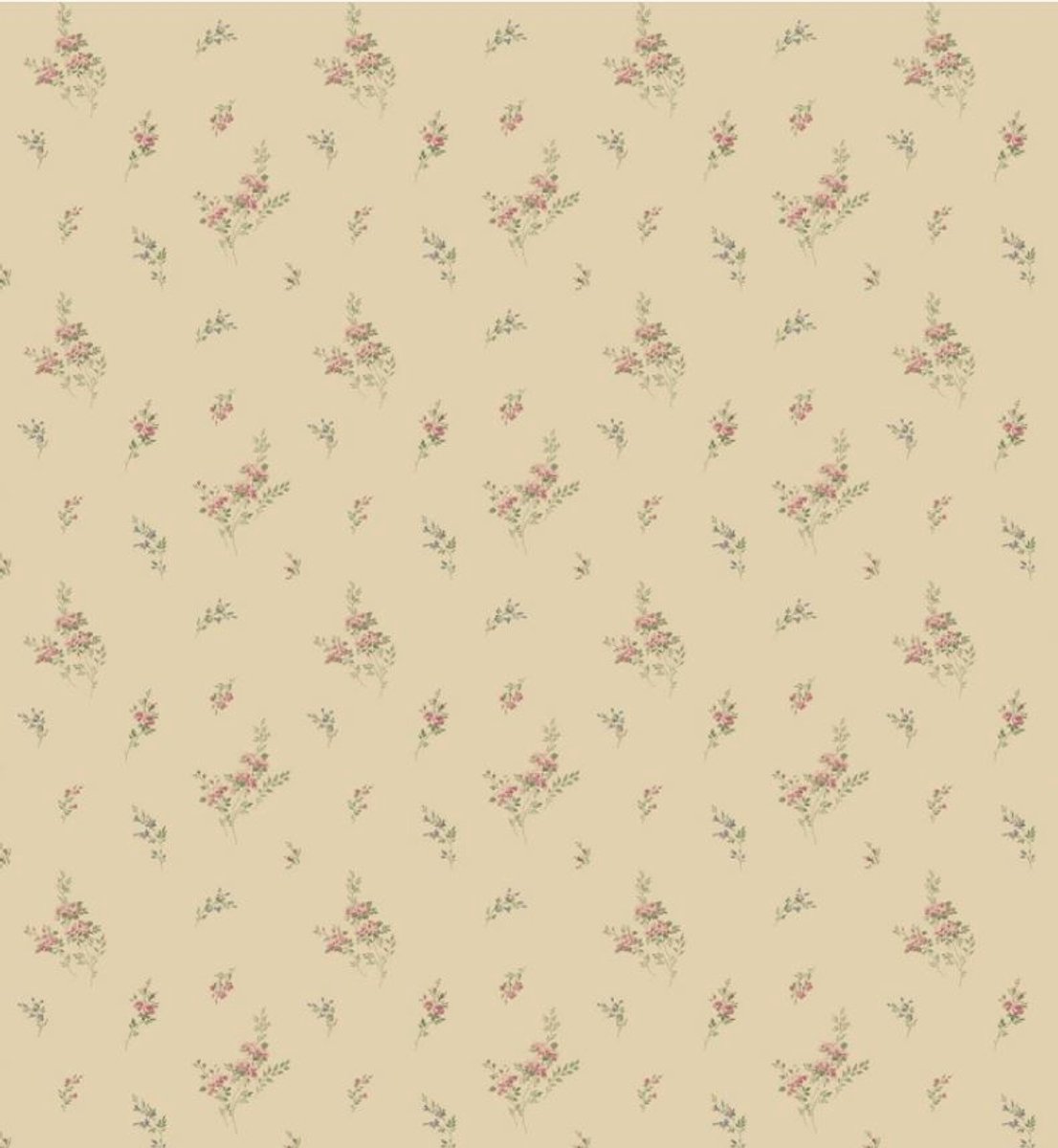 Behang – Landelijk behang – Bloemenbehang – Beige Roze – Romantisch – Cottagecore – Vintage – Slaapkamer – Woonkamer – Babykamer – 0,53 x 10,05 M – Miniatures 2