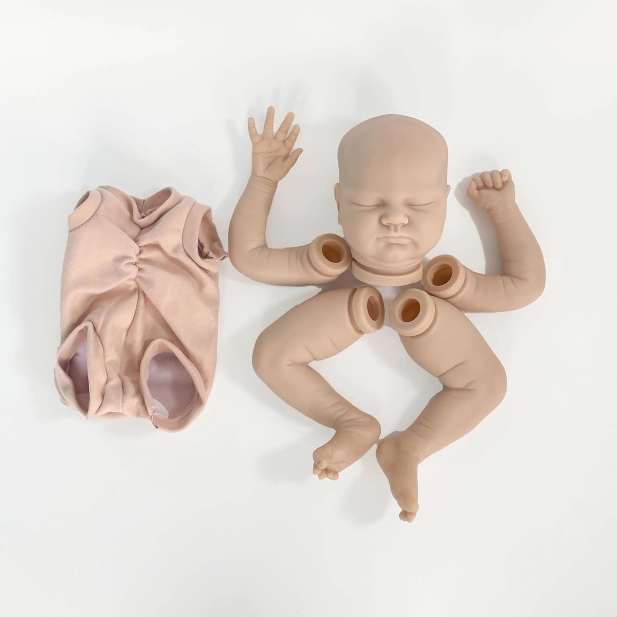 Baby Reborn Poppenkit - Doe-het-zelf pop - Creatief hobby - Aanpasbare DIY Kit - 50 cm - Neutraal