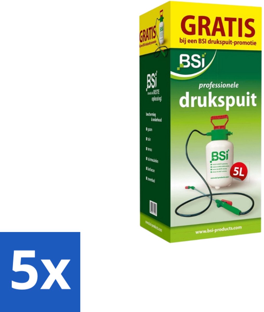 BSI – Drukspuit – Wit/Groen – 5 L - Bulkverpakking - 5 stuks
