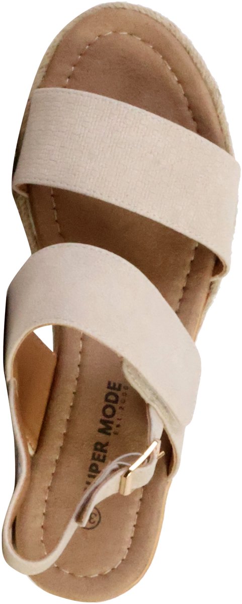 Sandalen met plateauzool en riempje