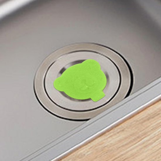 Afvoerstop Badkuip - Siliconen Stop - Veilig Babybadje - Vervormingsvrij Design - 3.5x4x1.5 cm - Grijs Groen — afbeelding 4