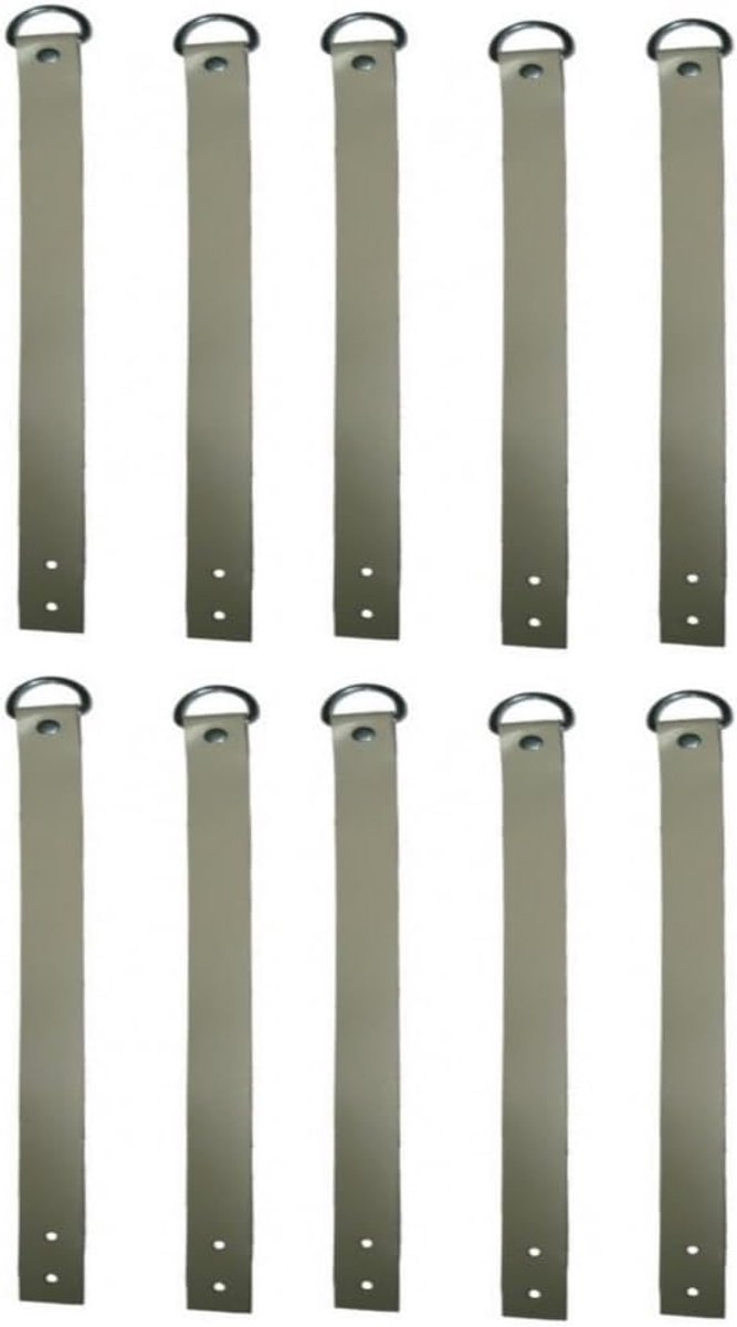 Oprolbare Riem Set - Spanbanden Kunststof - Veilig Vervoer - Stof Versterkt - 300 mm Lengte - Beige
