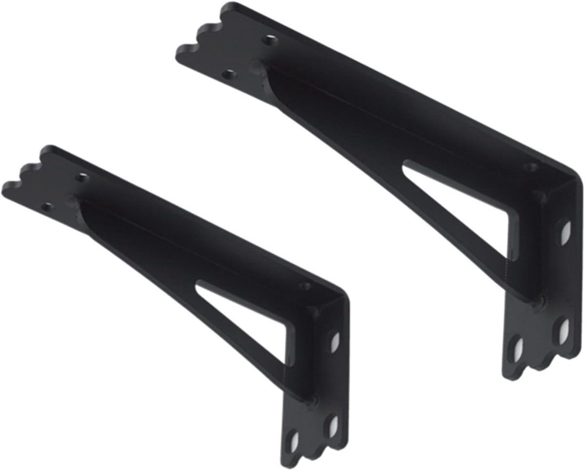 Plankbeugels - Wandsteunen - Opslag en display - Zware driehoekige structuur - 30 cm x 10 cm - Zwart