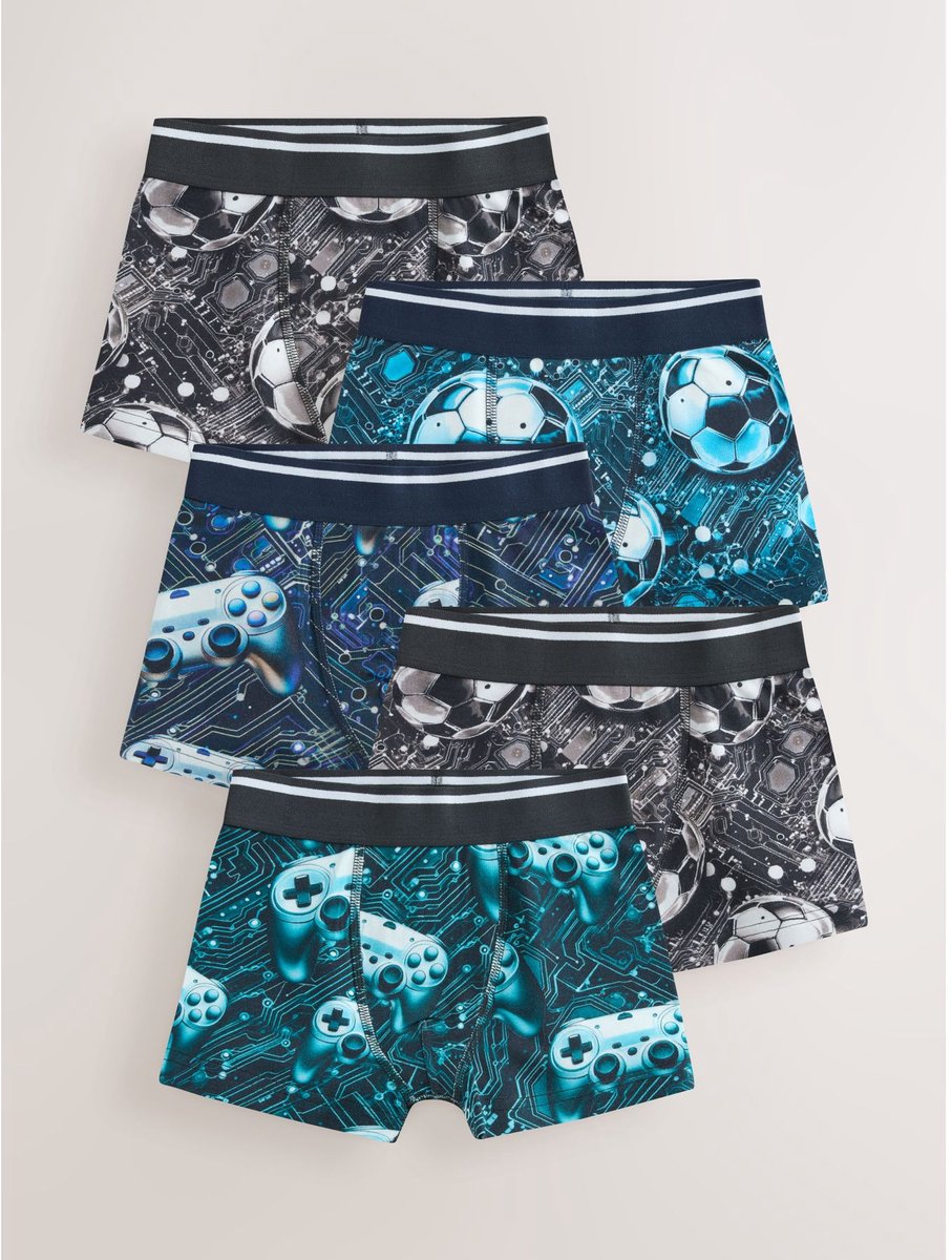 Next - Jongens - Set van 5 boxershorts - Zwart