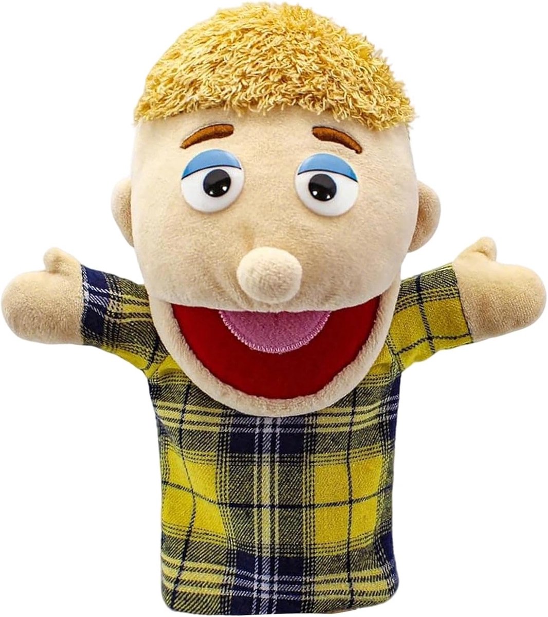 Handpoppen voor kinderen - Pluche dier poppen - Educatief spel - Beweegbare mond en armen - 30 cm hoogte
