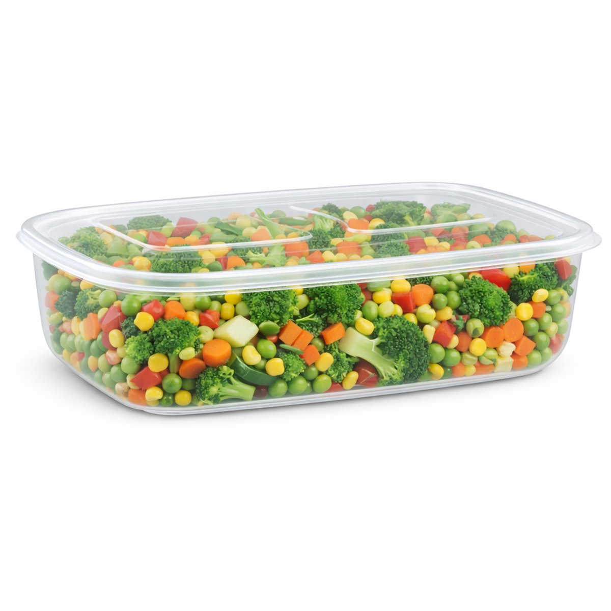 Plasticforte Vershoudbakje - vriezer en magnetron - 3L - kunststof - mealprep