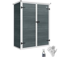 Outsunny Tuinberging-Kunststof, Aluminium-134L x 68,5B x 170H cm-Grijs