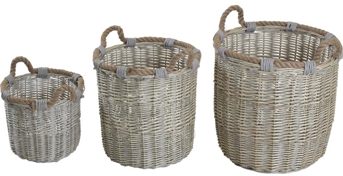 Lesli Living - Mand Willow - Grijs - Ø29x27cm