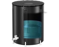Regenwateropvang tank 200L zwart – Opvouwbaar PVC waterreservoir voor tuin