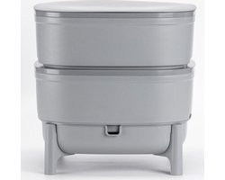 Wormenhotel 30L - 100% Gerecycled kunststof - Wormenbak - Wormentoren - Compostbak