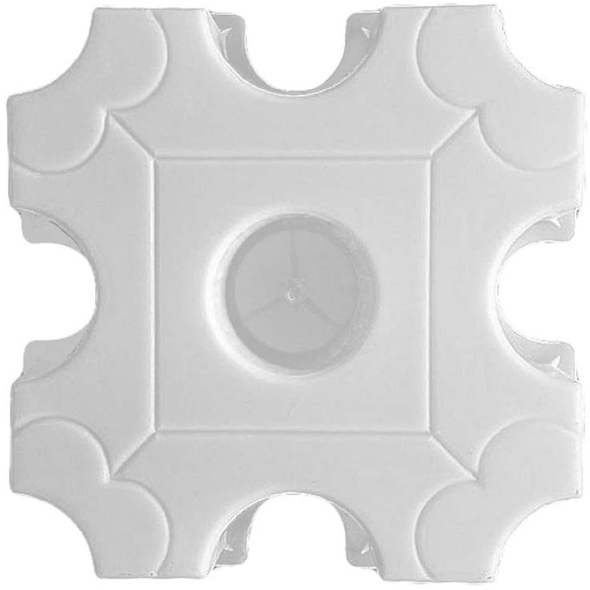 Betonmal Stapstenen - Terrasmallen Tuinpad - Zelf Bestraten - Herbruikbaar Ontwerp - 30x30x7cm - Wit