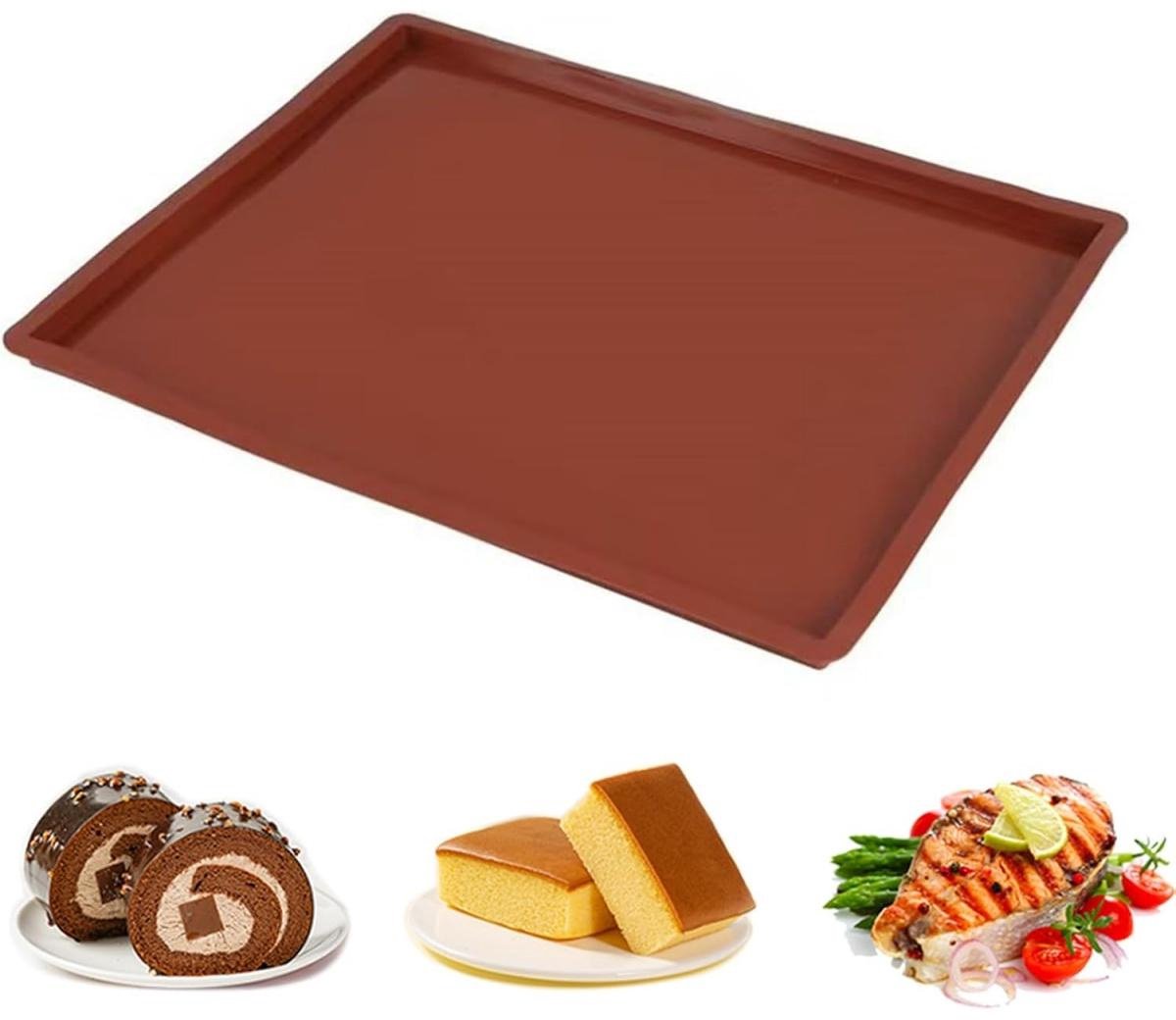 carmderin - Siliconen Bakmat- Bakmat - Ovenmat - Hittebestendig tot - Anti-kleef - 37.5*30*1.8cm - bruin