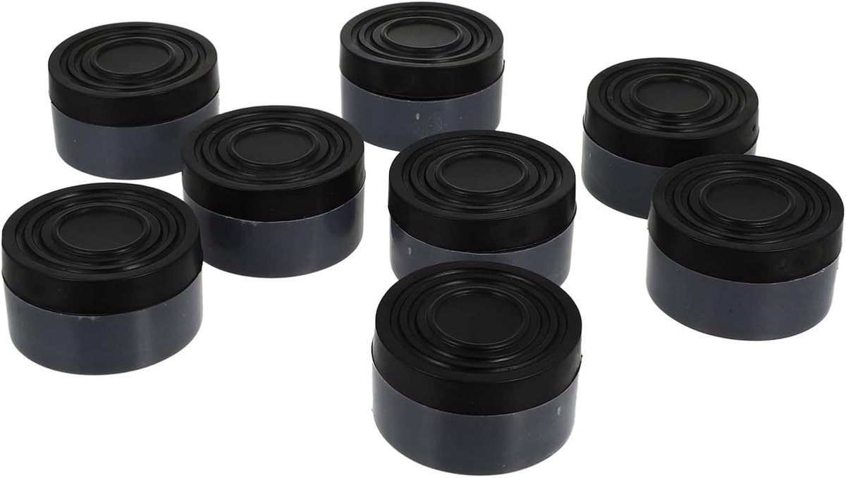 Kunststof Waspads - Droger Stabilisator - Apparaten Dempen - Universeel Past - 6.5x6.5x4CM - Zwart