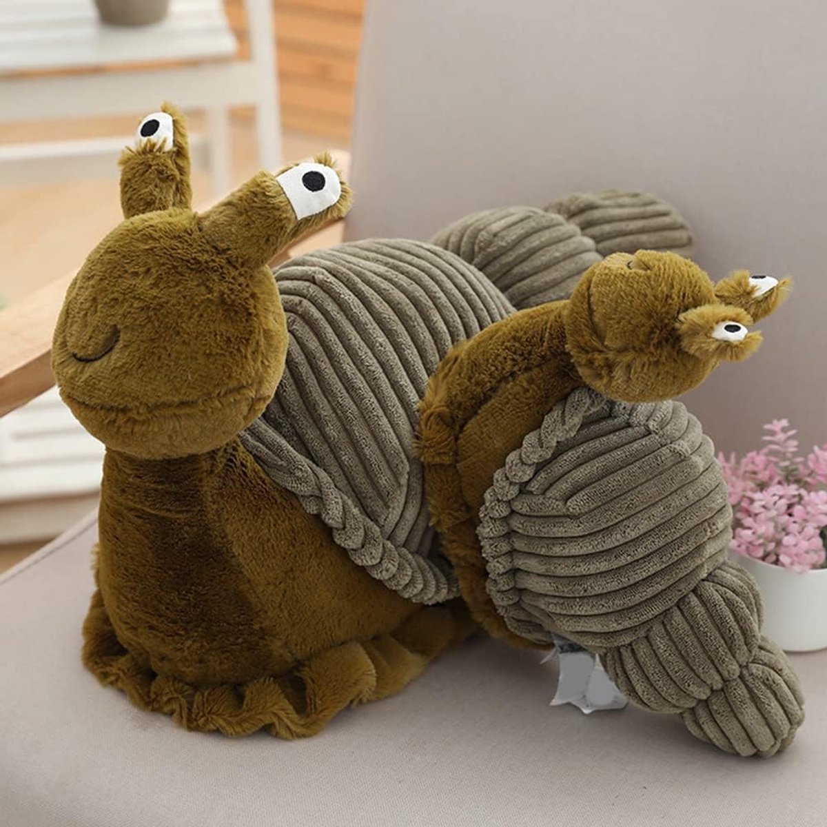 Schattige Slak Knuffel - Zachte Pop - Kinderkamer Decoratie - Zeer Zacht Materiaal - 40 Cm Hoog - Groen