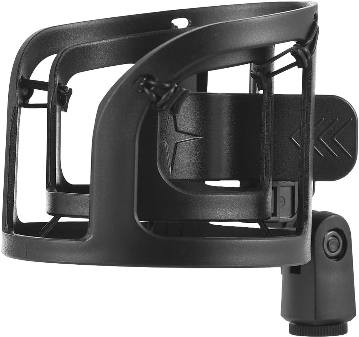 Microfoon Shock Mount - Microfoonhouder Demper - Studio Opnames - Verstelbare Hoek - 15 x 11 x 10 cm - Zwart