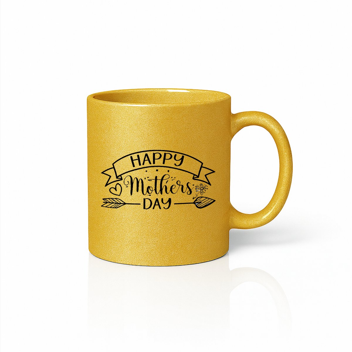 Happy Mother's Day Keramische Mok - 330ml - Moederdag Cadeau - Goud