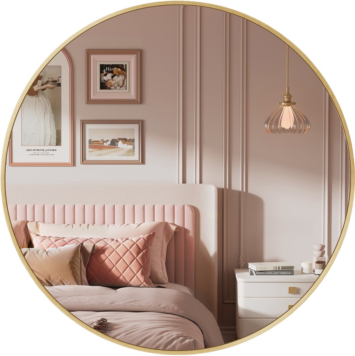 SONGMICS - Spiegel - Modern Design - Voor Badkamer Woonkamer Slaapkamer Hal