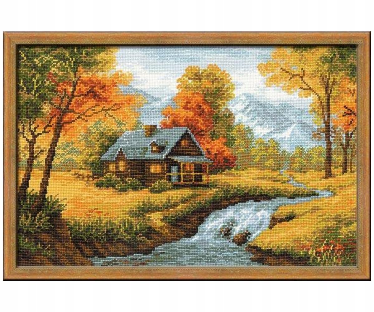 RIOLIS Kruissteekpakket "Herfstgezicht" 38x26 cm