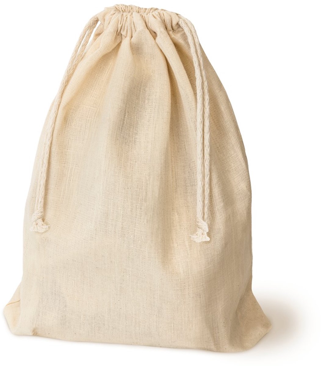 Grote Katoenen Zak 40x40 cm Naturel 220g - Ideaal voor Schoenen & Sportkleding
