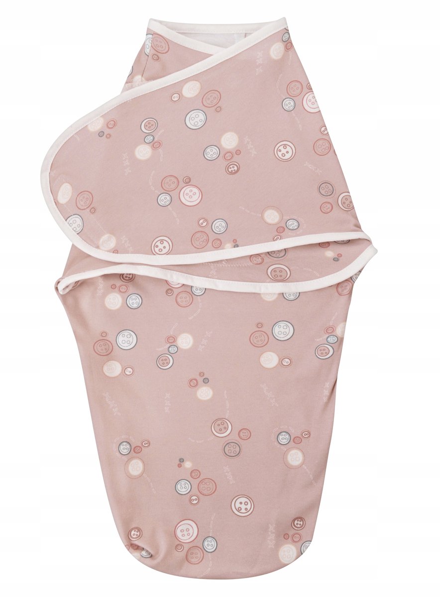 Moederschap Baby Swaddle - Roze knopen - Zacht katoen