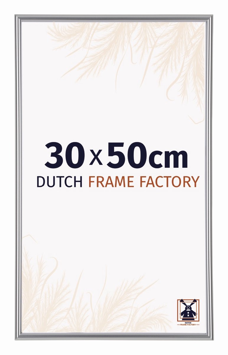 Dutch Frame Factory Fotolijst 30x50 cm - Kunststof - Zilver Hoogglans - Angers